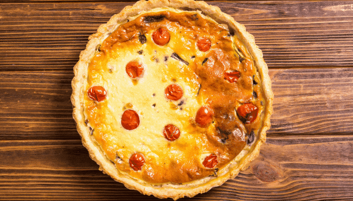 Quiche Integral de Espinafre e Tomate