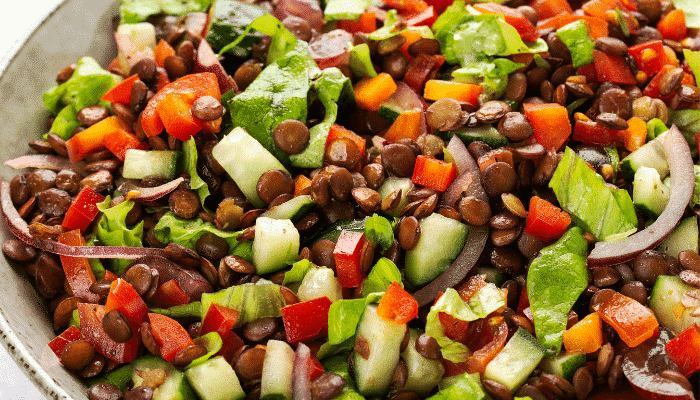 salada de lentilha