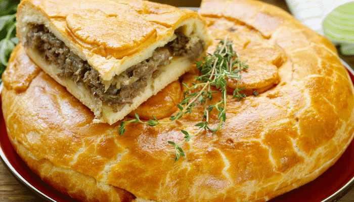 torta de carne cremosa