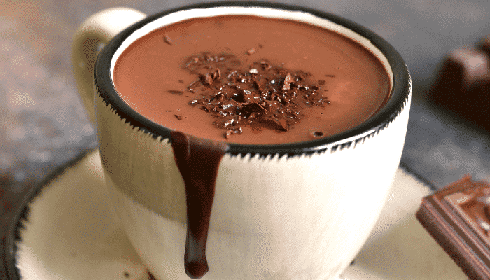 chocolate quente cremoso