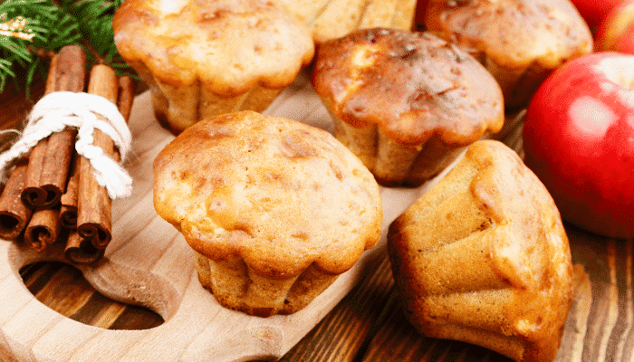 muffins de maça com canela