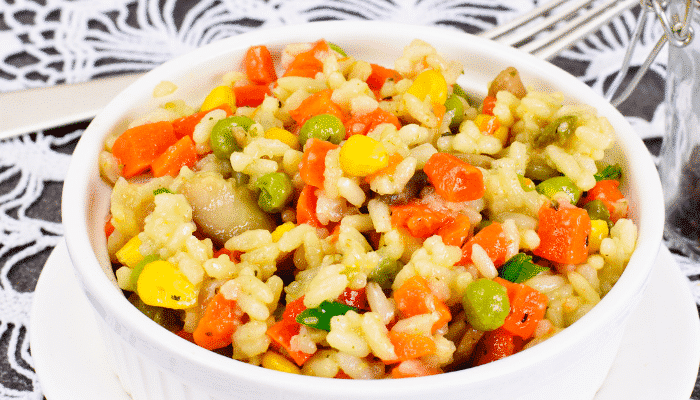 risoto com legumes