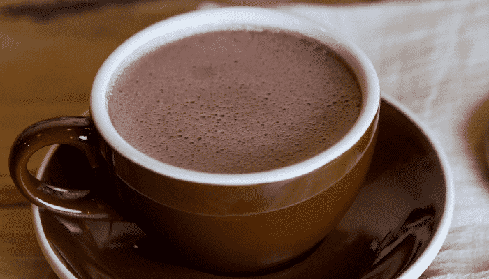 chocolate quente cremoso