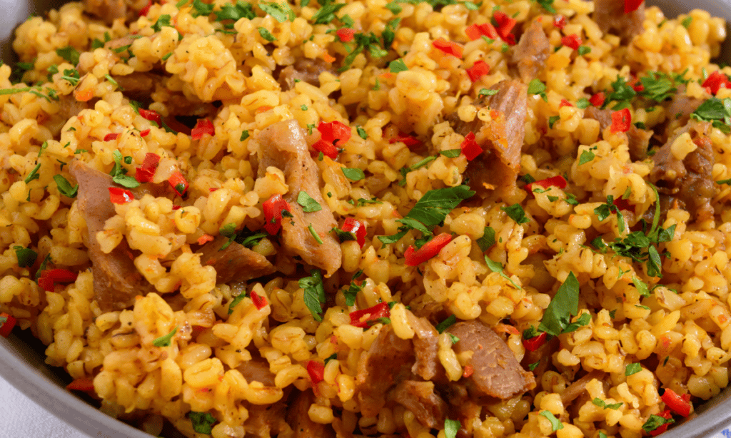 arroz com costelinha de porco