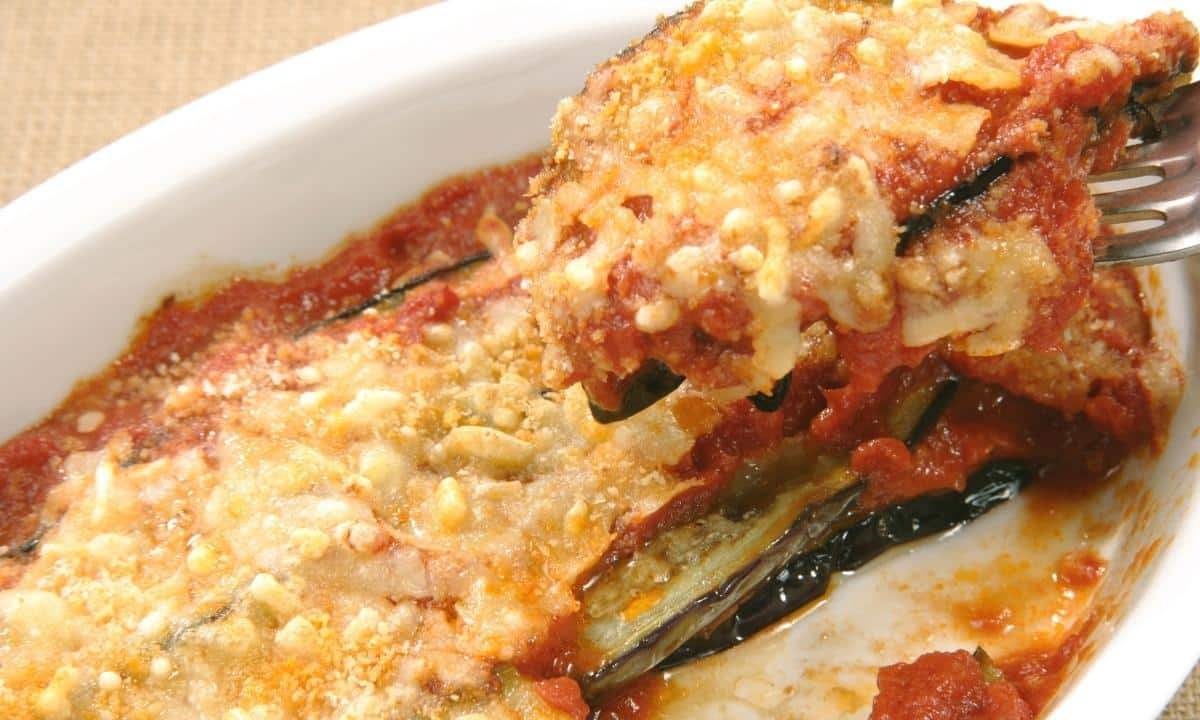 berinjela gratinada com mussarela