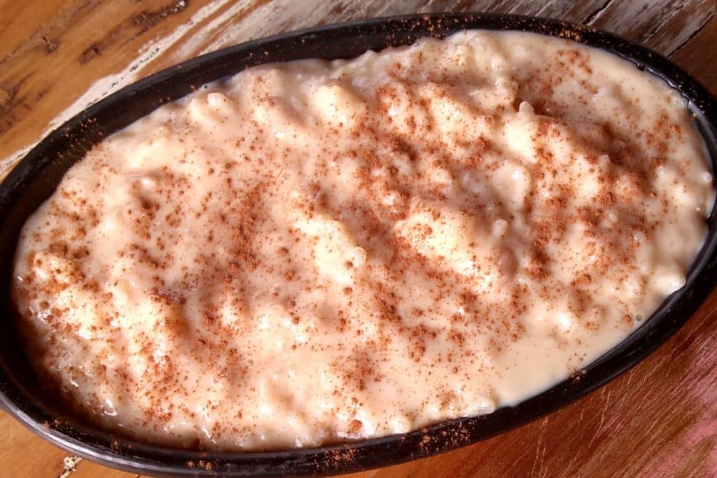 arroz doce com coco queimado