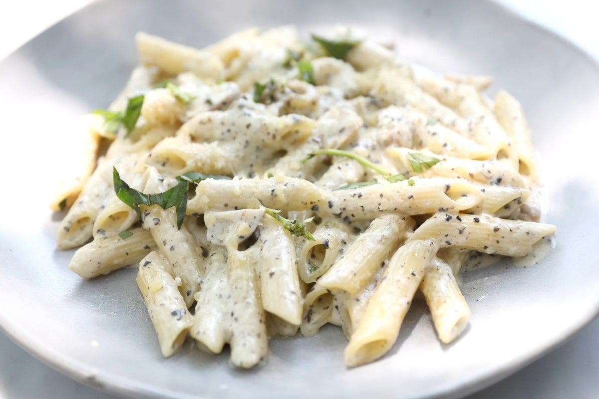 macarrão ao molho branco fit