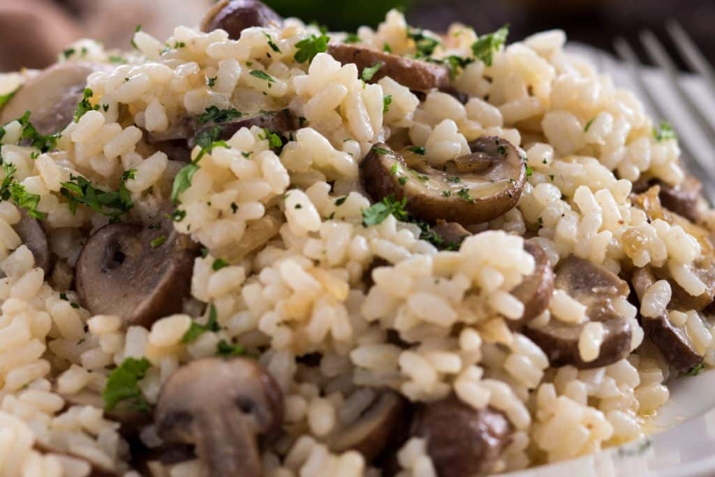 risoto de cogumelo cremoso