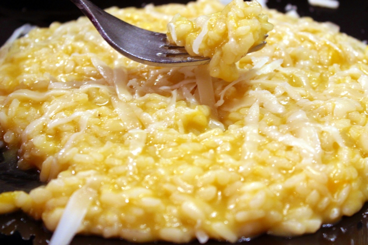 Risoto de queijo parmesão