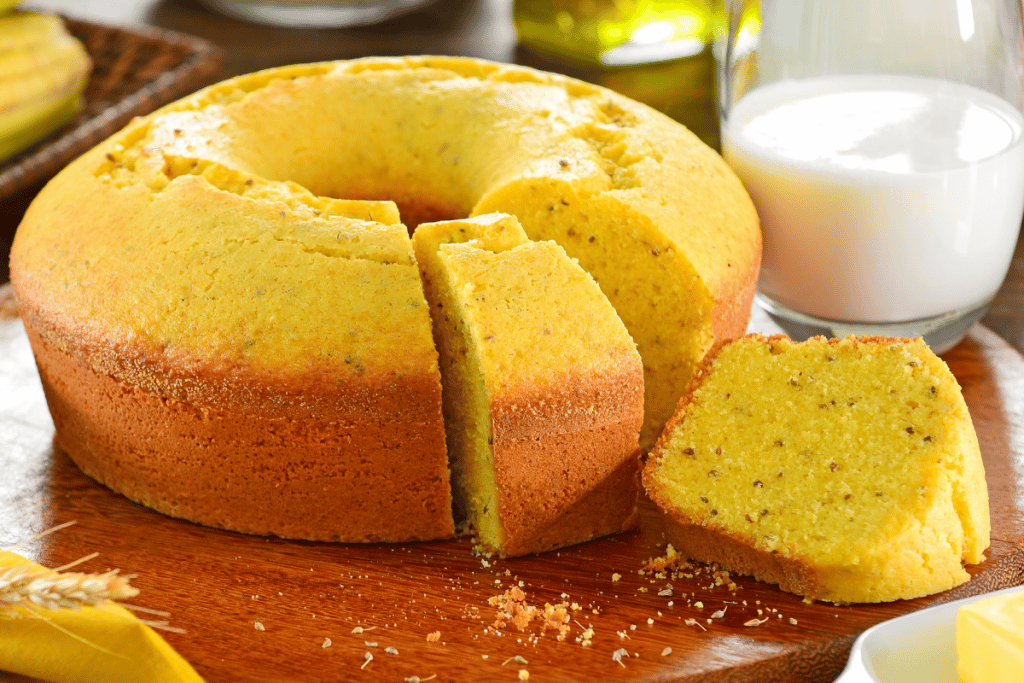 bolo de milho com chia