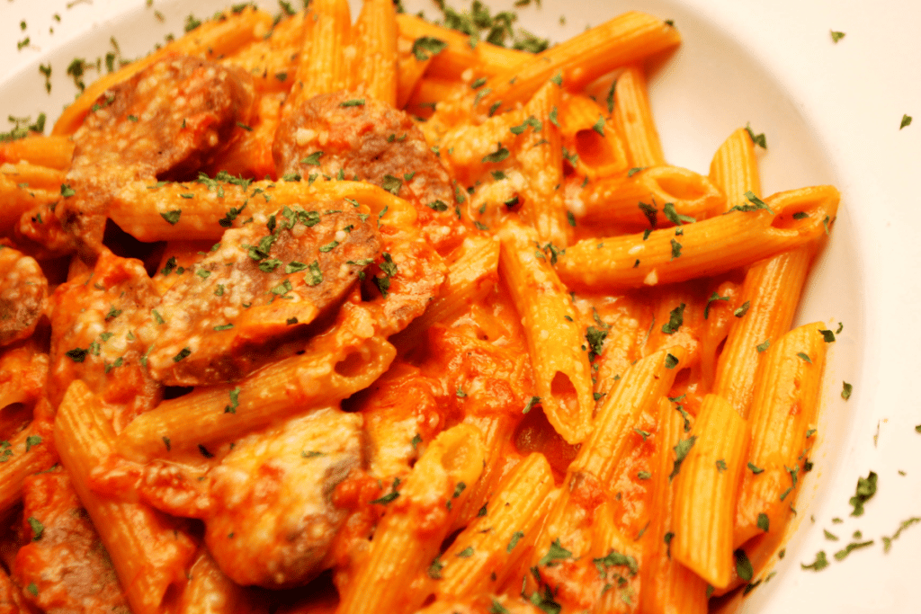 macarrão com vodka e pimenta