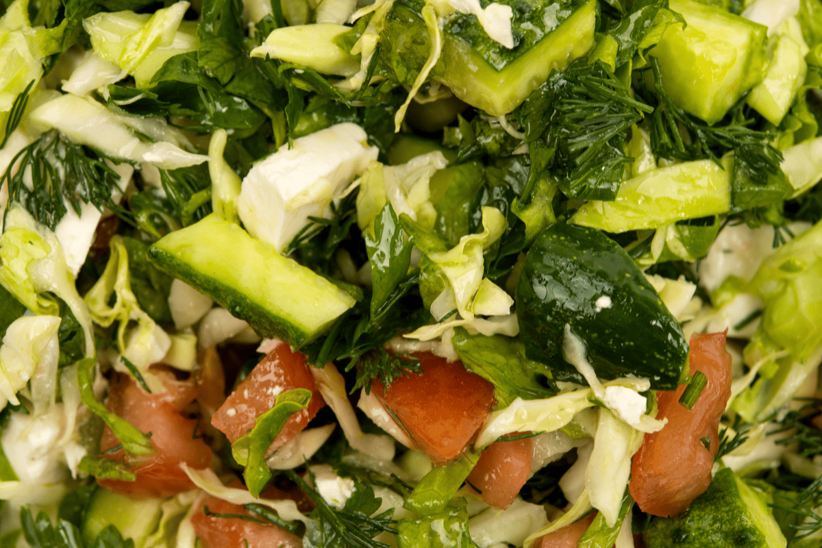 salada grega vegana