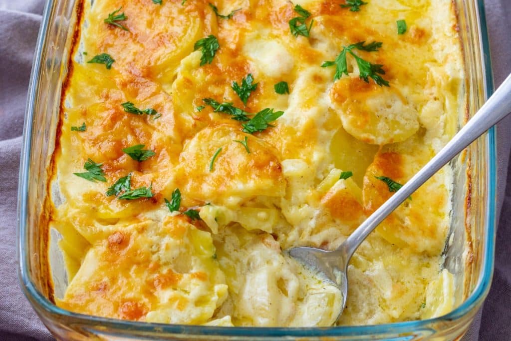 Batata gratinada com queijo