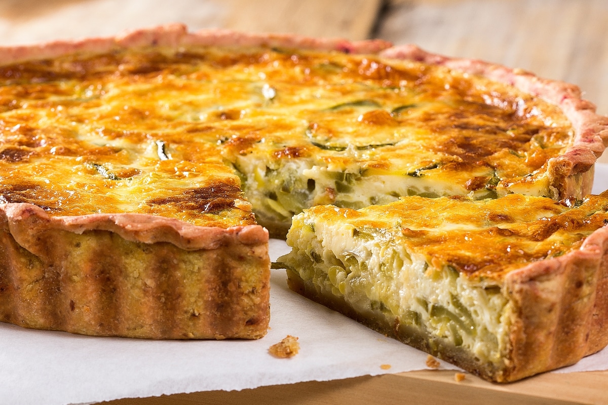 Quiche de alho poró