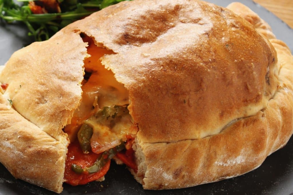 pizza de calzone assada