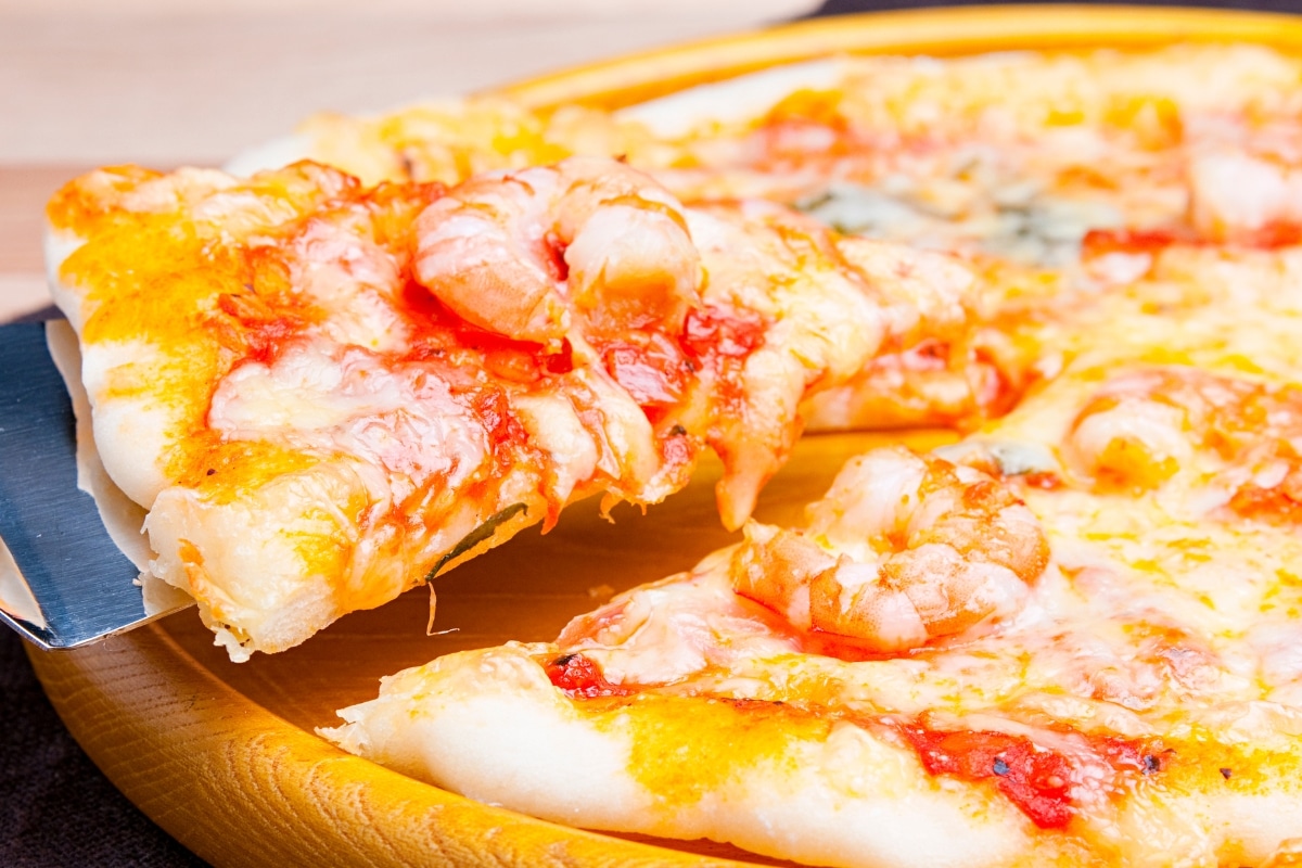 pizza de camarão