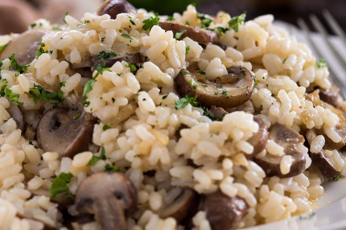 Risoto de cogumelo cremoso