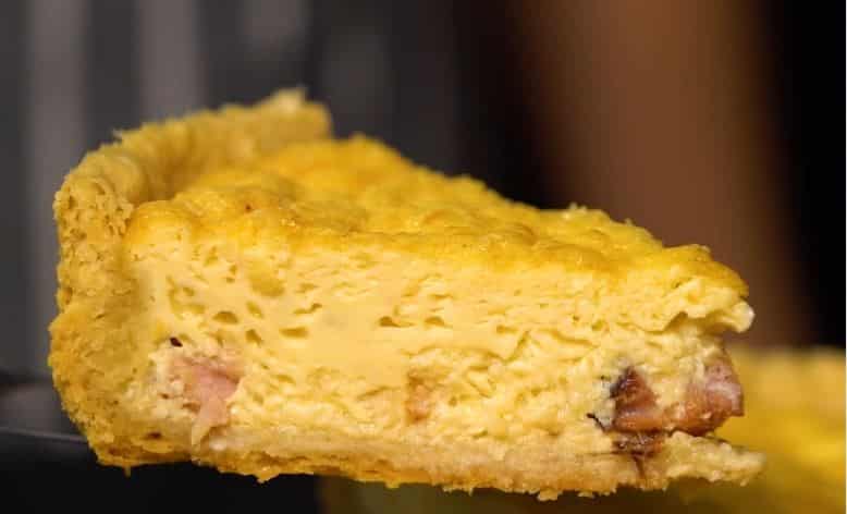 quiche de queijo com bacon