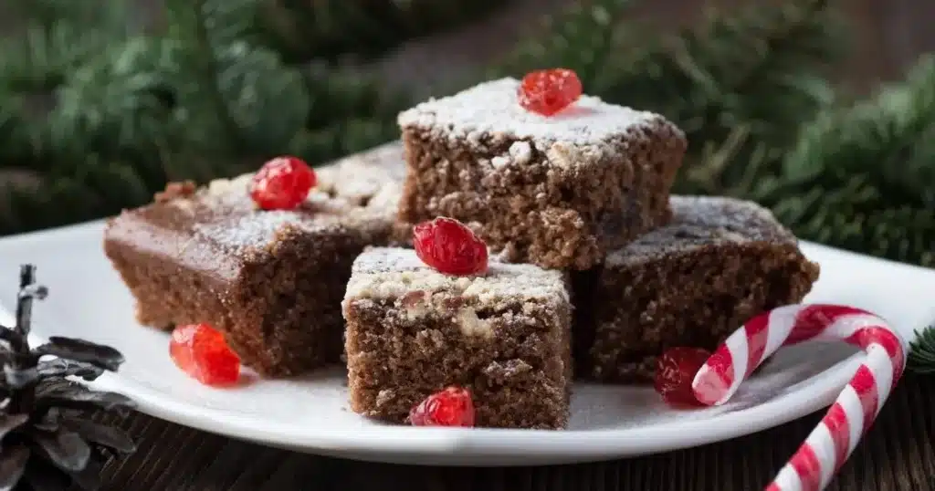 Brownies com chocolate e cereja