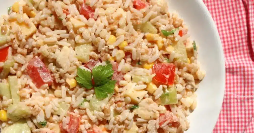 arroz cremoso com vegetais