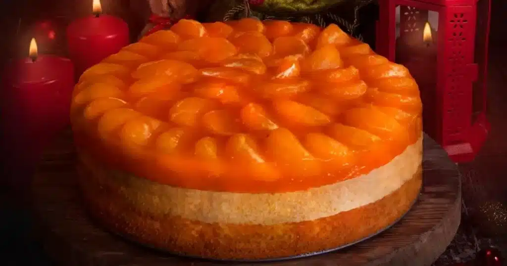 cheesecake de laranja de Natal