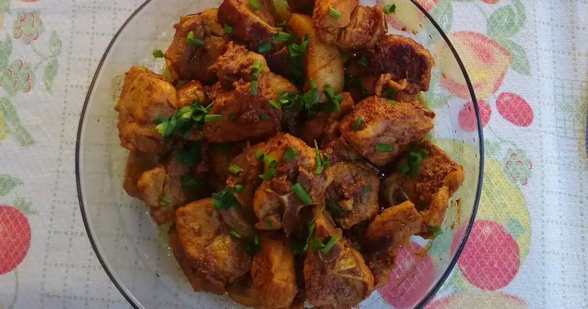 carne de porco frita