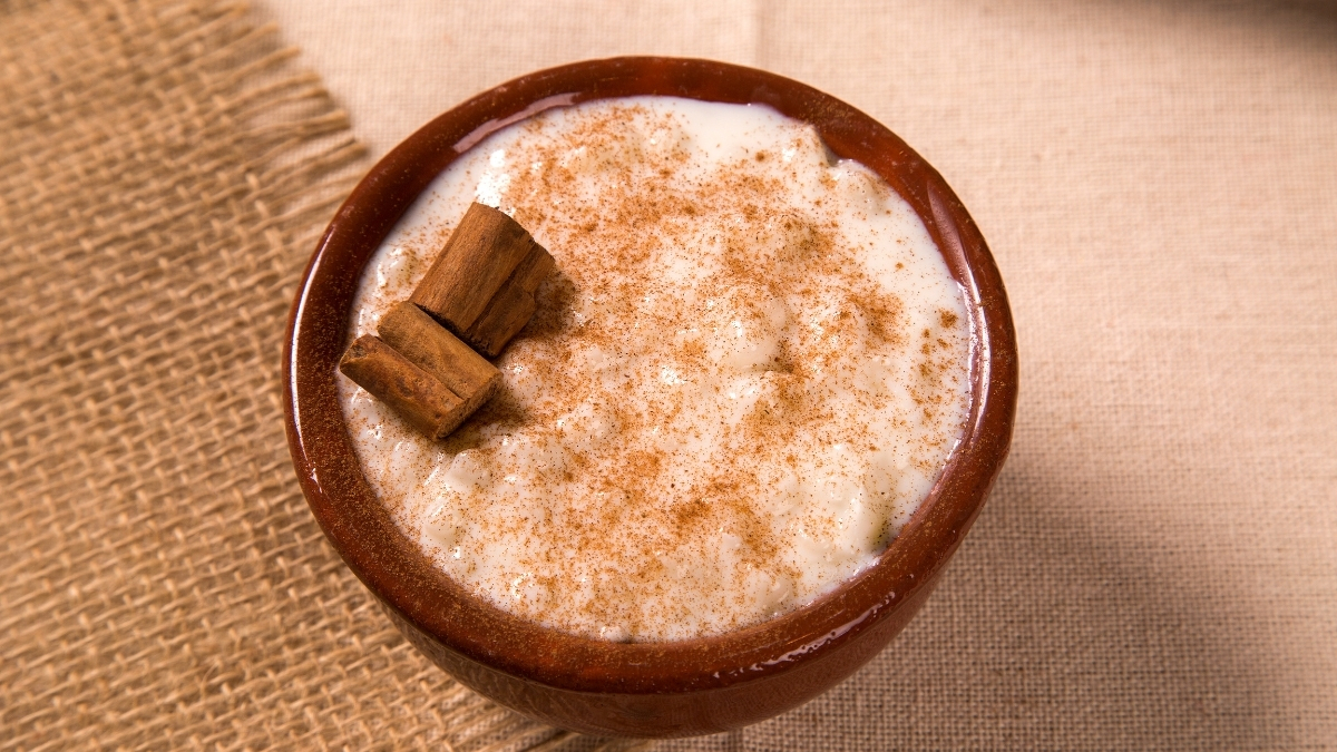 Arroz doce com canela