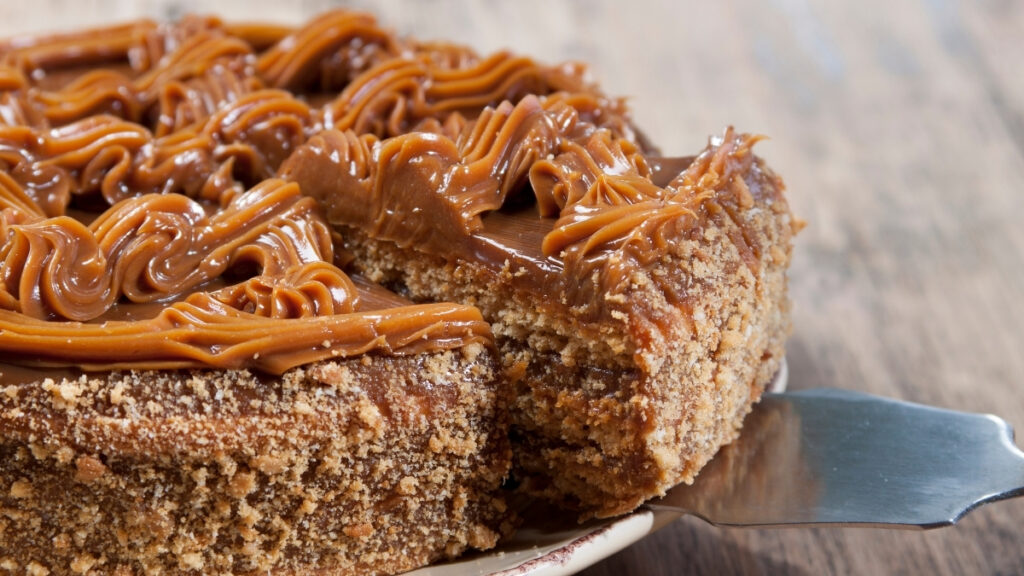 Bolo churros com recheio doce de leite