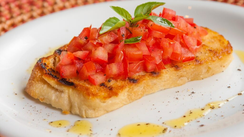 Bruschetta de Tomate e Manjericão