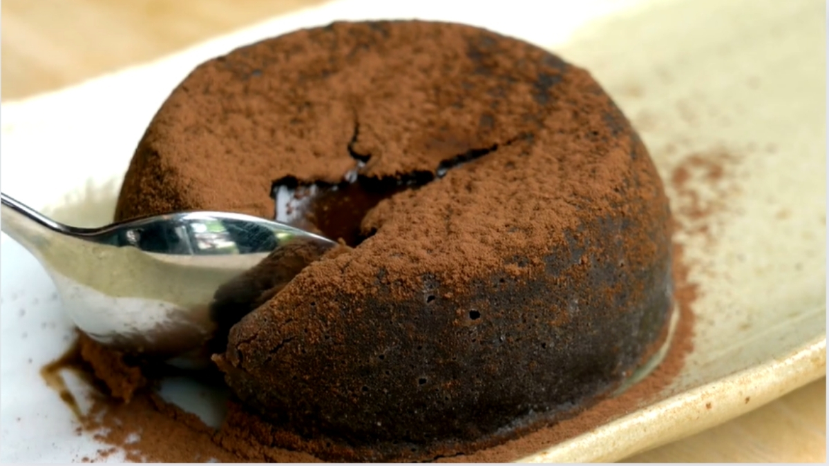 lava cake de chocolate