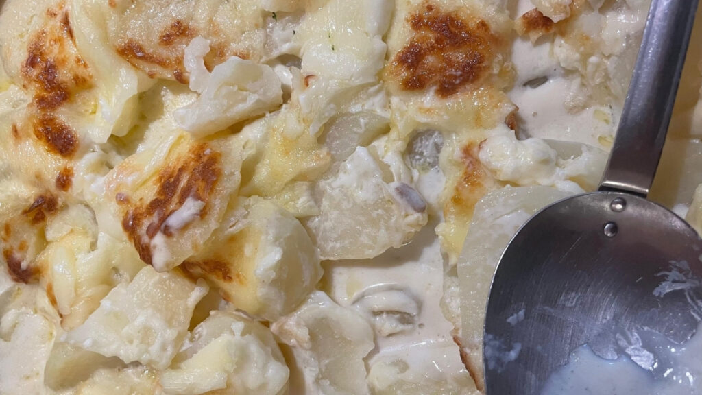 batata gratinada com queijo no forno