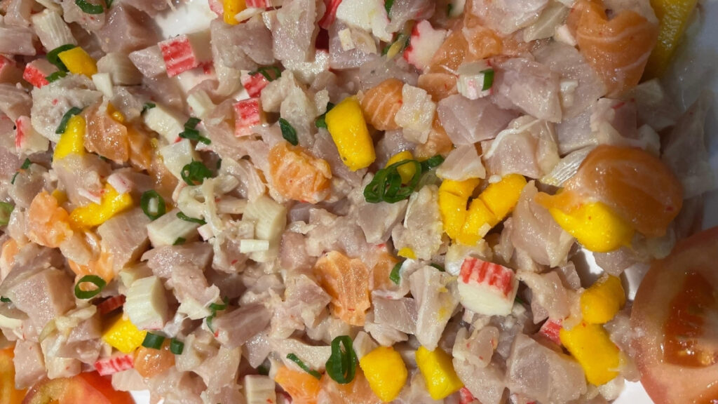 ceviche com salmão