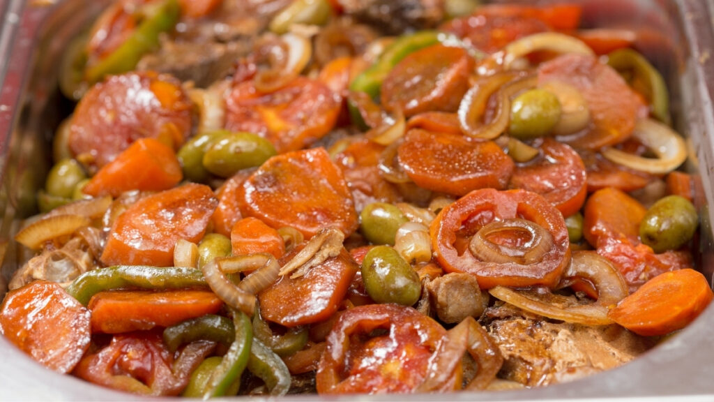 Carne refogada com legumes