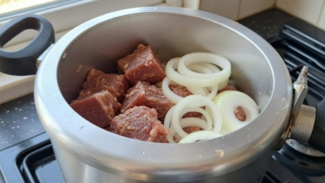 Costela de porco na panela de pressão