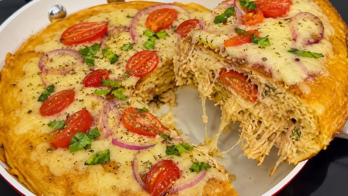 Lanche caseiro de frigideira