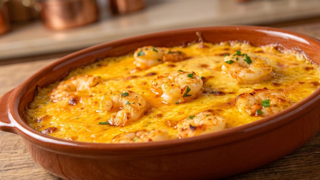 Camarão gratinado