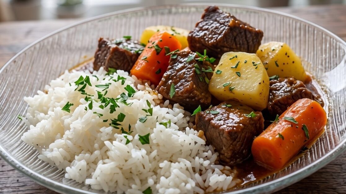 Carne de panela com batata e cenoura
